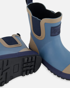 Deux Par Deux Short Rain Boots Aegean Blue