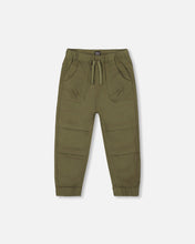 Load image into Gallery viewer, Deux Par Deux Stretch Twill Jogger Olive Green
