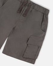 Load image into Gallery viewer, Deux Par Deux Cargo Pocket Shorts Pewter
