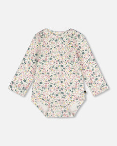 Deux Par Deux Onesie and Grow Pant Off White Floral