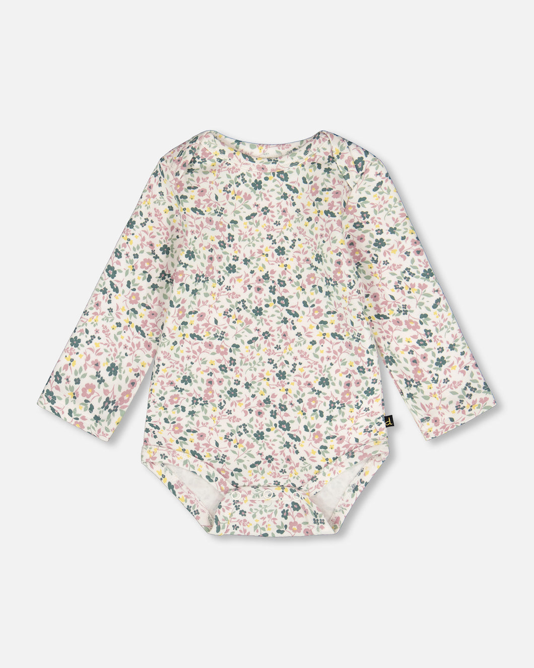 Deux Par Deux Onesie and Grow Pant Off White Floral