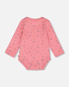 Deux Par Deux Onesie and Grow Pant Pink Floral
