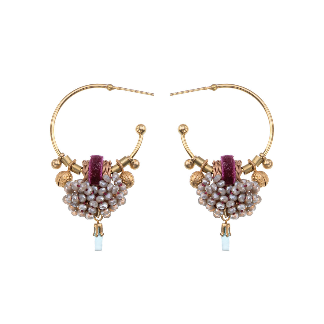 Ayala Bar Berry Blush, Rosmoke Earrings