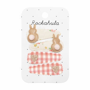 Rockahula Tiny Blossom Bunny Fabric Clip Set