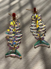 Load image into Gallery viewer, Dconstruct Fishbone Earrings Iridescent
