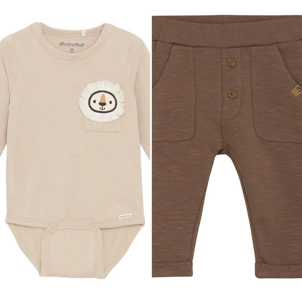 Minymo Baby Lion Onesie and Jogger