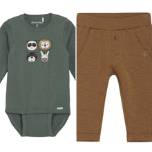 Load image into Gallery viewer, Minymo Animals Baby Onesie and Jogger

