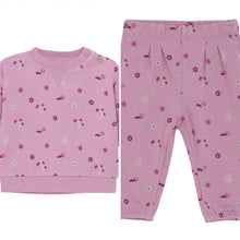 Load image into Gallery viewer, Minymo Flower Print Sweatshirt and Jogger Orchid
