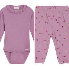Load image into Gallery viewer, Minymo Baby Onesie and Print Jogger Orchid
