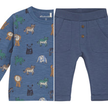 Load image into Gallery viewer, Minymo Jungle Friends Print Baby Tee and Jogger
