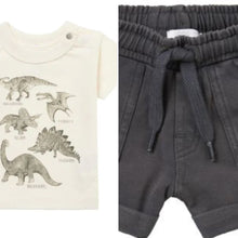 Load image into Gallery viewer, Noppies Ivory Dino Tee and Short

