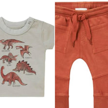 Load image into Gallery viewer, Noppies Sage Green Dino Tee and Jogger
