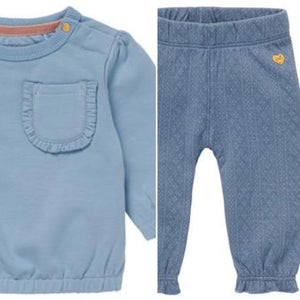 Noppies Ashley Blue Fleece Top and Pointelle Pant