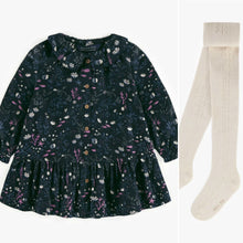 Load image into Gallery viewer, Souris Mini Baby Seabed Print Dress and Tights
