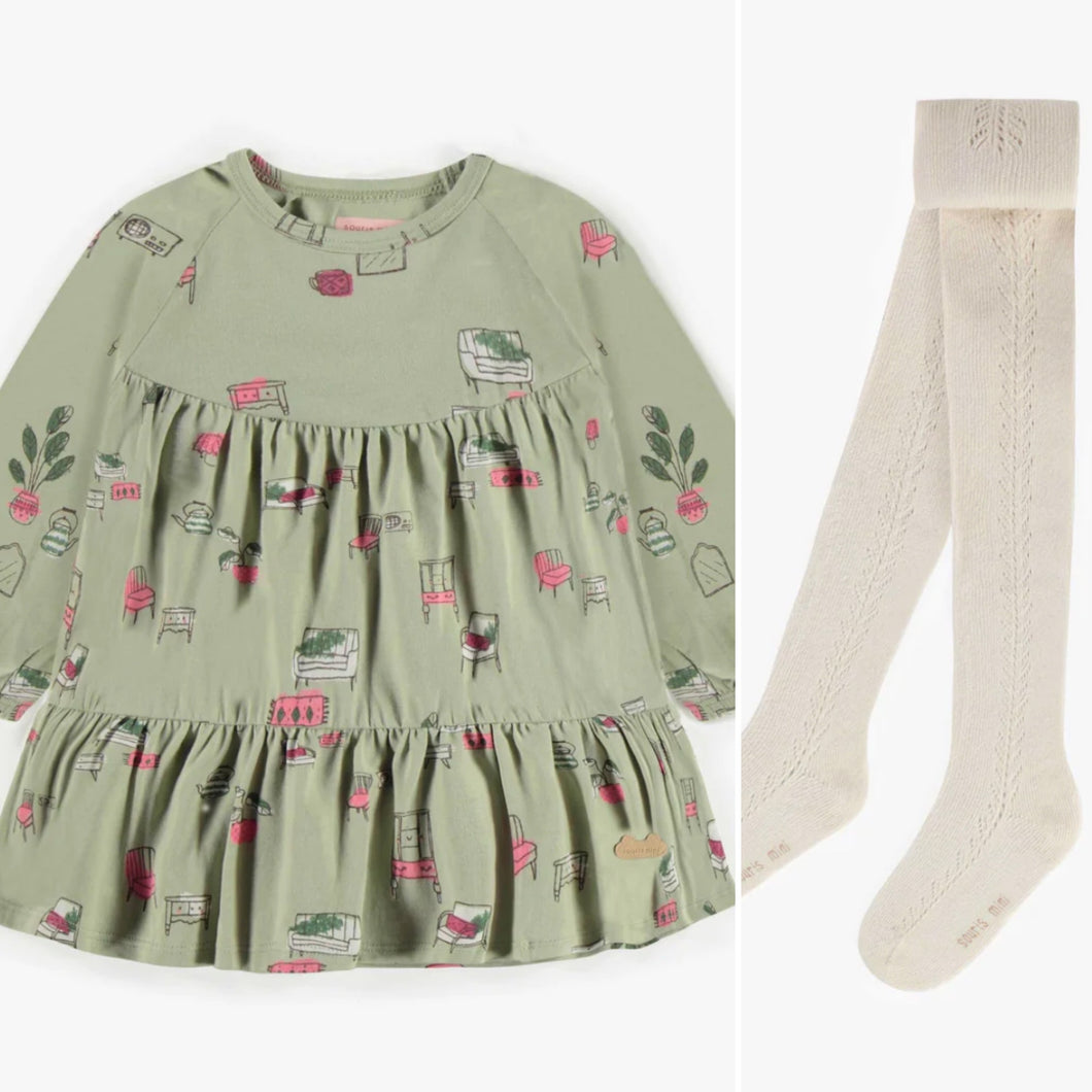 Souris Mini Baby Furniture Dress and Tights