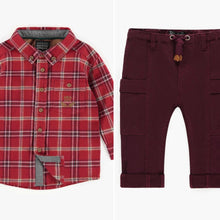 Load image into Gallery viewer, Souris Mini Flannel Shirt and Soft Twill Pant

