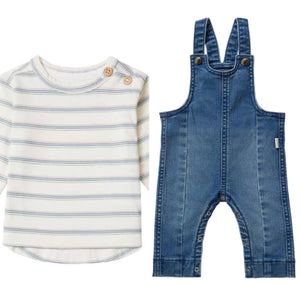 Noppies Stripe Tee and Dungaree