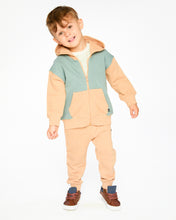 Load image into Gallery viewer, Deux Par Deux Colorblock Zip Hoodie
