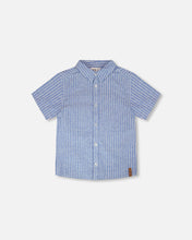 Load image into Gallery viewer, Deux Par Deux Stripe Chambray Shirt
