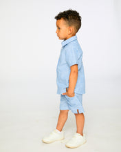 Load image into Gallery viewer, Deux Par Deux Stripe Chambray Shirt
