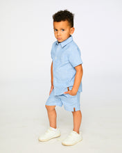 Load image into Gallery viewer, Deux Par Deux Stripe Chambray Shorts
