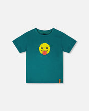 Load image into Gallery viewer, Deux Par Deux Pixel Smiley Face Tee
