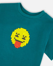 Load image into Gallery viewer, Deux Par Deux Pixel Smiley Face Tee

