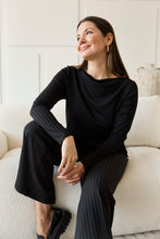 Load image into Gallery viewer, Beddome Luxe Rib Boat Neck Top Black
