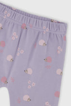 Load image into Gallery viewer, Deux Par Deux Violet Hedgehog Tee and Pant
