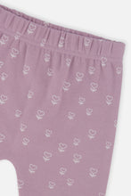 Load image into Gallery viewer, Deux Par Deux Purple Heart Floral Print Top and Pant
