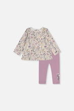 Load image into Gallery viewer, Deux Par Deux Top and Pant Flower Hearts
