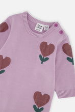 Load image into Gallery viewer, Deux Par Deux Intarsia Knit Playsuit Lavender
