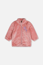 Load image into Gallery viewer, Deux Par Deux Plush Baby Jacket Rosy Pink
