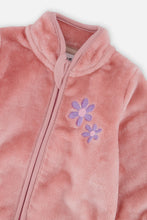 Load image into Gallery viewer, Deux Par Deux Plush Baby Jacket Rosy Pink
