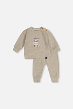 Load image into Gallery viewer, Deux Par Deux Bear Stripe Top and Pant
