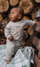 Load image into Gallery viewer, Deux Par Deux Bear Stripe Top and Pant
