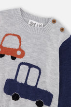 Load image into Gallery viewer, Deux Par Deux Cars Print Intarsia Knit Top and Pant
