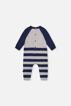 Load image into Gallery viewer, Deux Par Deux Cars Print Intarsia Knit Playsuit
