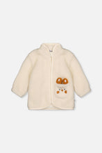 Load image into Gallery viewer, Deux Par Deux Sherpa Baby Jacket with Bunny Pocket
