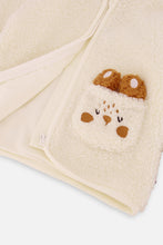 Load image into Gallery viewer, Deux Par Deux Sherpa Baby Jacket with Bunny Pocket
