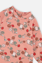 Load image into Gallery viewer, Deux Par Deux Dress Cats and Flowers
