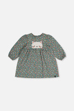 Load image into Gallery viewer, Deux Par Deux Sherpa Cat Floral Dress
