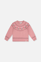 Load image into Gallery viewer, Deux Par Deux Flower Jacquard Sweater
