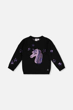 Load image into Gallery viewer, Deux Par Deux Stardust Unicorn Sweater
