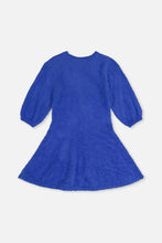 Load image into Gallery viewer, Deux Par Deux Sweater Dress Dazzling Blue
