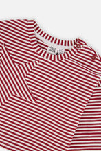 Load image into Gallery viewer, Deux Par Deux Red Stripe Tee

