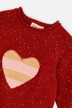 Load image into Gallery viewer, Deux Par Deux 3/4 Sleeve Sweater Jester Red
