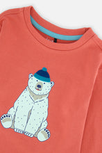 Load image into Gallery viewer, Deux Par Deux Polar Bear Tee Orange
