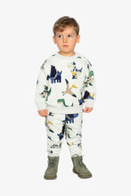 Load image into Gallery viewer, Deux Par Deux Dino Print Fleece Sweatshirt
