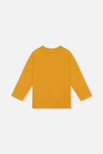 Load image into Gallery viewer, Deux Par Deux Dino Applique Tee Mustard Yellow
